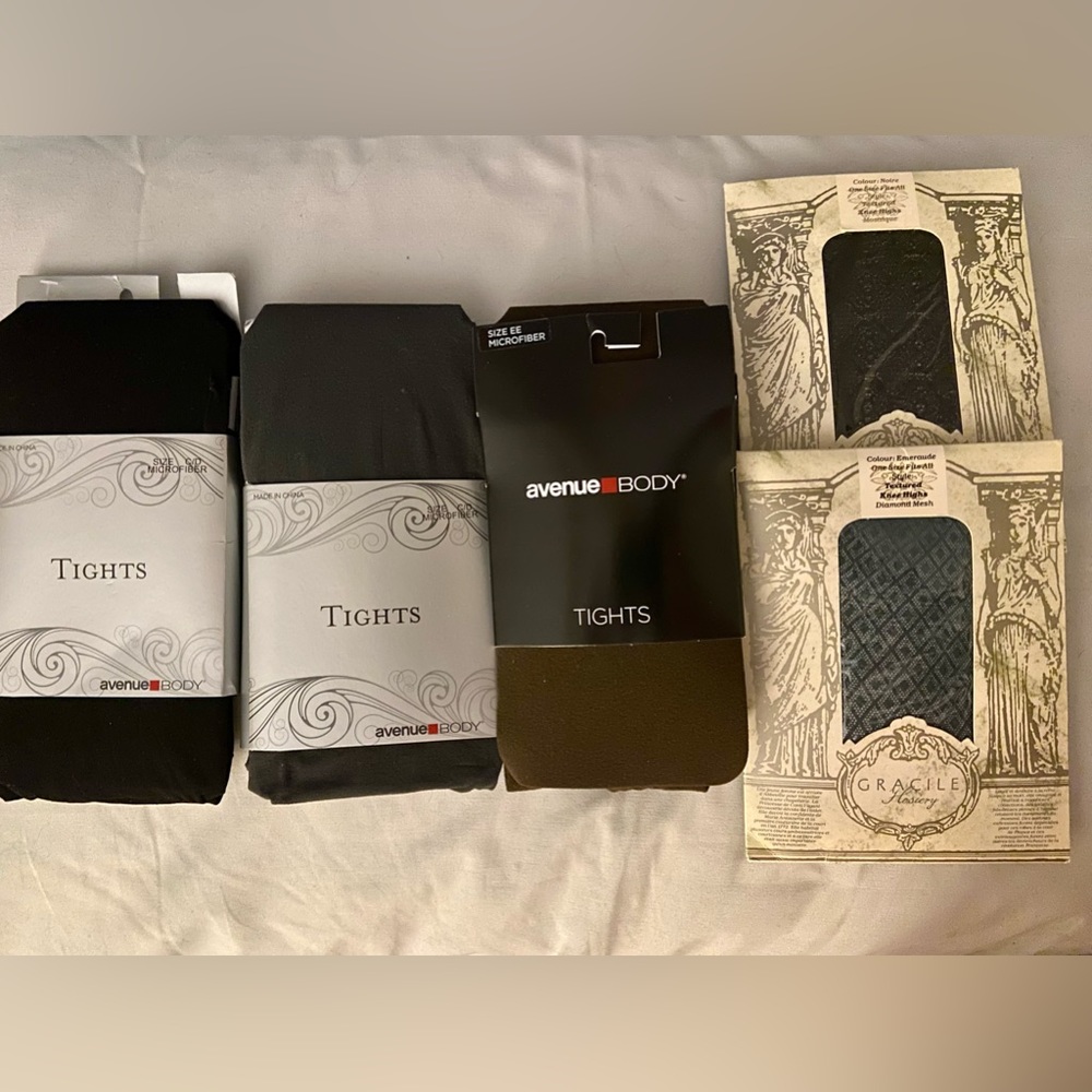 Set of microfiber tights.